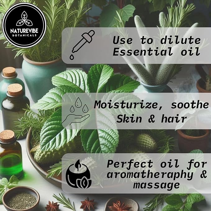 Naturevibe Botanicals Castor with Rosemary and Peppermint Oil 32 Ounces | 100% Pure and Natural | Great for Skin Care and Hair Care - Bloomnest