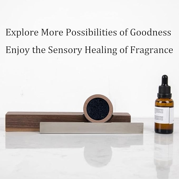 Passive Diffuser Lava Rock Natural Set Essential Oil Aromatherapy Stone for Home, Office, Car & Gifts - Compact Wood Bas - Bloomnest