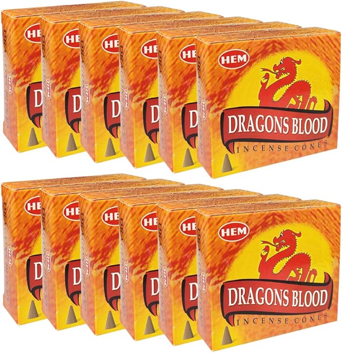 Dragon's Blood Incense Cones and Cone Incense Burner Bundle Insence Insense Hem Incense TRUMIRI