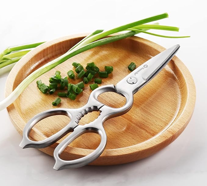 Sunnecko Heavy Duty Kitchen Scissors - Stainless Steel Kitchen Shears, Ultra Sharp Micro Serrated Poultry Shears, Cooking Scissors for Meat, Dishwasher Safe - Bloomnest
