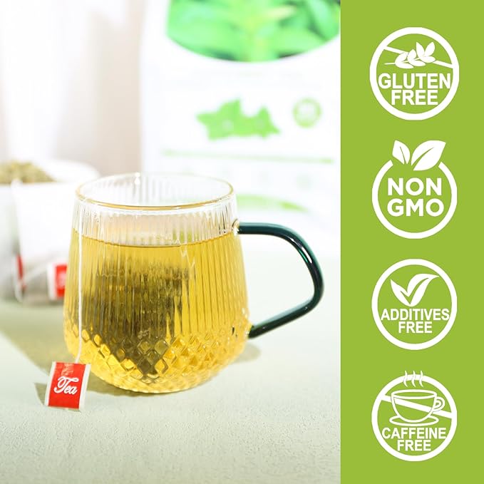 TEARELAE - Peppermint Tea Bags, 80 Count - 100% Pure Peppermint Leaves - Non-GMO - Naturally Caffeine-free Herbal Tea - Support Digestion & Natural Breath Freshener - Bloomnest