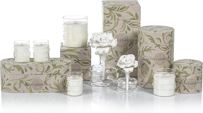 Zodax Grand Casablanca Porcelain Oil Diffuser - 6.76 oz -Wild Tuberose - Bloomnest