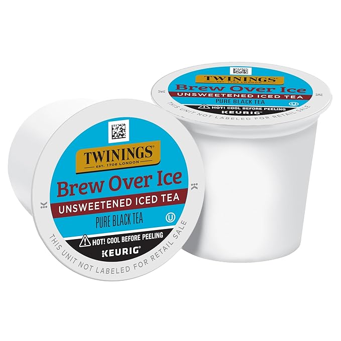 Twinings Brew Over Ice Unsweetened Black Iced Tea K-Cup Pods for Keurig, 24 Count (Pack of 1), Refreshing, Smooth, Caffeinated - Bloomnest