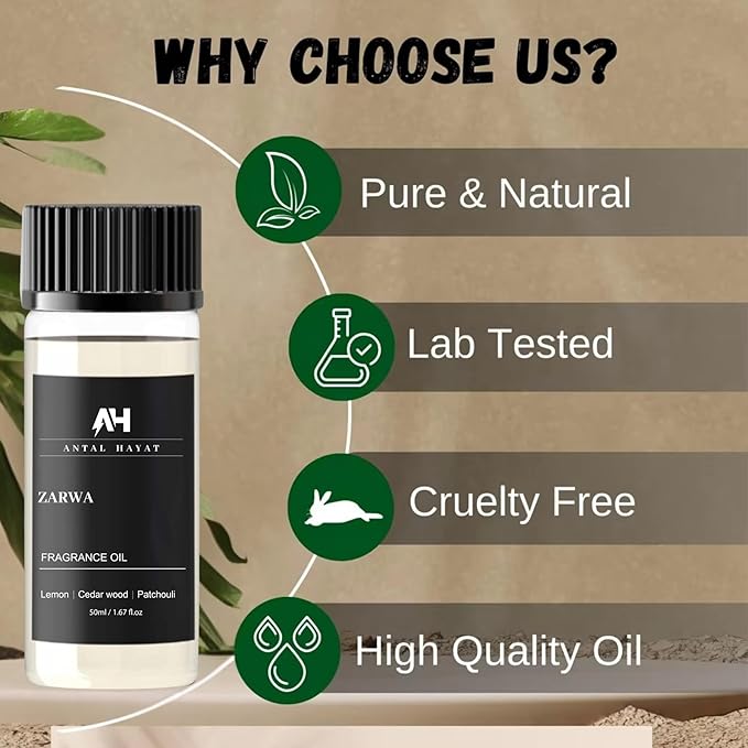 Hotel Scent Zarwa Diffuser Oil 50ml – Inspired by Aventus Cologne – Premium Home Scent – Essential Oil with Lemon, Patchouli, Cedarwood – Luxury Aromatherapy Refill for Diffusers - Bloomnest