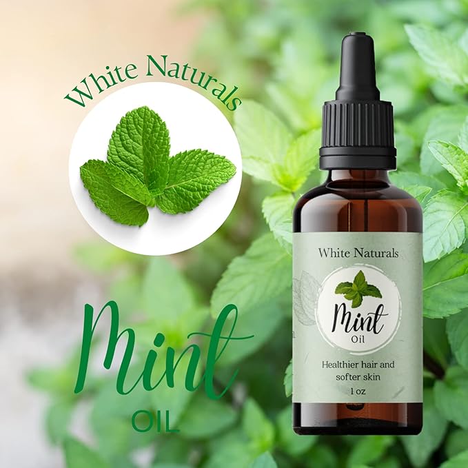 Organic Mint Essential Oil, Refreshes & Energizes The Spirit and Body, 100% Pure Natural Mint Oil for Diffuser, Aromatherapy, Hair Care, Skin Massage, Candle and Soap Making 1 Fl oz - Bloomnest