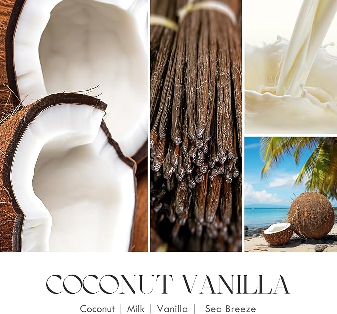 AOOVOO Coconut Vanilla Candles - 9 oz Scented Candles, Aromatherapy Candle, Soy Candle for Home Scented - Bloomnest