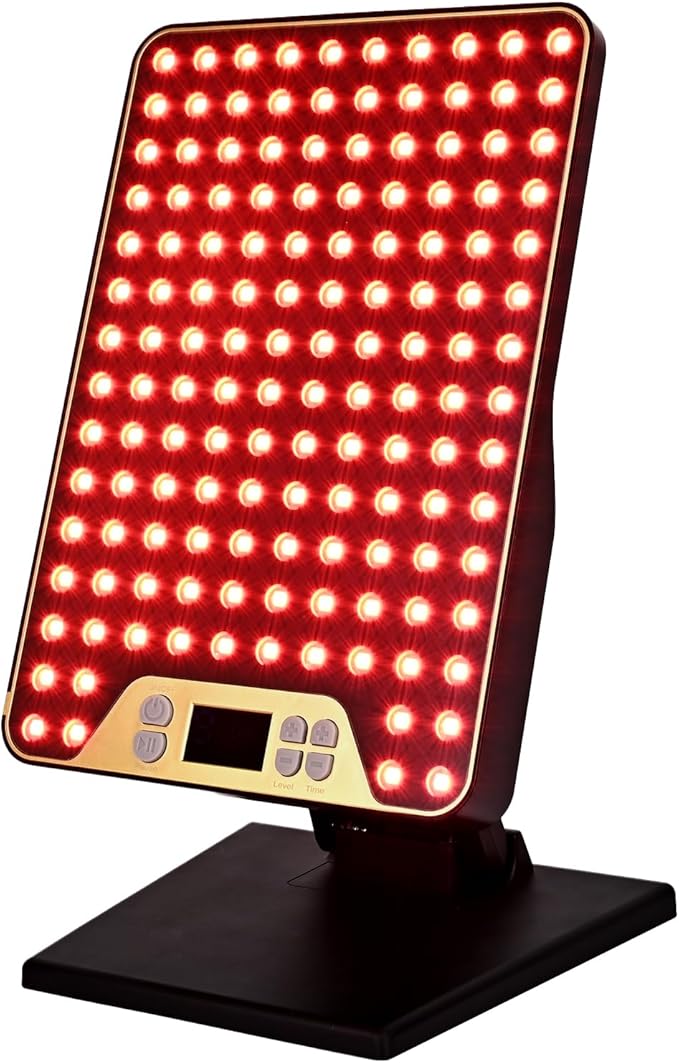 Red Light Therapy Panel for Face & Body, 138 LEDs High Power Light with Adjustable Stand, 630/660/810/850nm Near Infrared Light Therapy Lamp, Rechargeable Portable Device with Timer Bloomnest