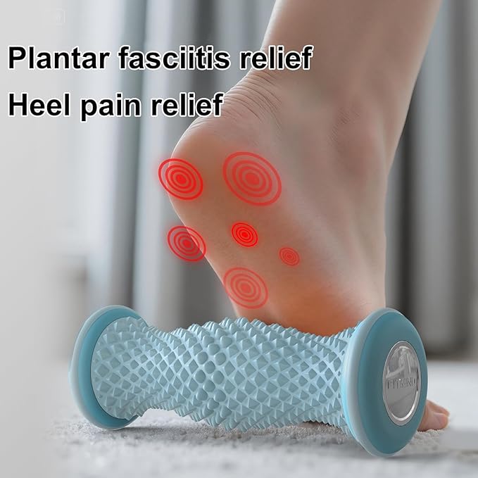 Foot Roller Massager for Plantar Fasciitis, Arch and Heel Pain Relief，Portable and Silence, Deep Tissue Foot Massager Roller Tool to Improve Circulation and Relieve Tension-Blue - Bloomnest