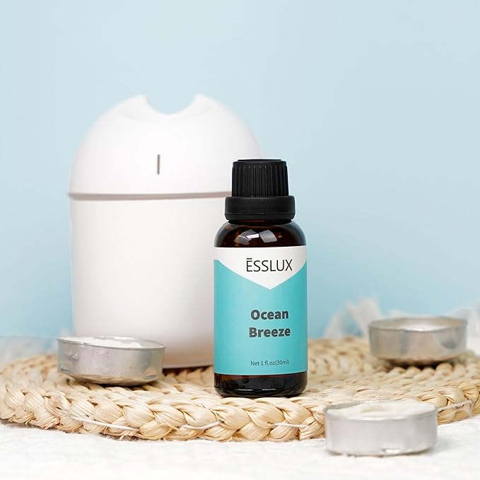 Ocean Breeze Fragrance Oil - ESSLUX Essential Oils for Diffuser, Candle Soap Making Clean Fresh Scents, Aromatherapy Scented Massage, Perfume for Humidifier Home Fragrance, 1 fl oz - Bloomnest