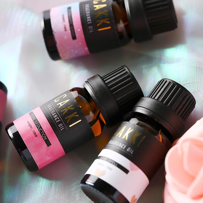 Essential Oils Set for Diffusers for Home, CAKKI Fragrance Oils Gift Set, 6X10ml Pure Aromatherapy Oils,with Pure Seduction, Love Spell,Coconut Passion, Aqua Kiss, for Candles Making - Bloomnest