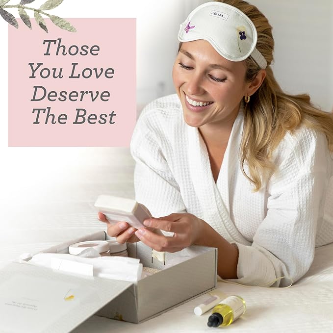 Lizush Luxury Spa Gifts for Women - 9 Piece Lavender Gifts for Her, Gift Baskets, Body Care Set for Mom, Birthday Box For Women, Self Care Spa Kit For Wife - Handmade in the USA