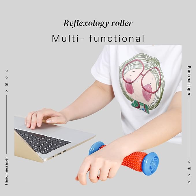 Portable Plantar Fasciitis Massager Foot Roller, an Effective Deep Tissue Muscle Massager and Foot Pain Relief Tool, Ideal as a Relaxation Gift and Reflexology for Nerve Relaxation - Bloomnest