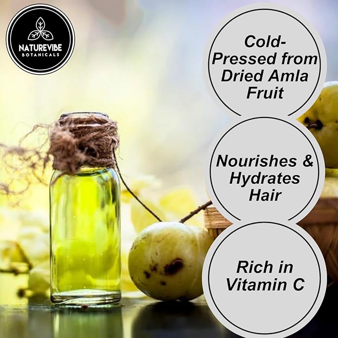 Naturevibe Botanicals Amla Oil 32 Ounces | 100% Pure and Natural | Great for Skin Care and Hair Care - Bloomnest