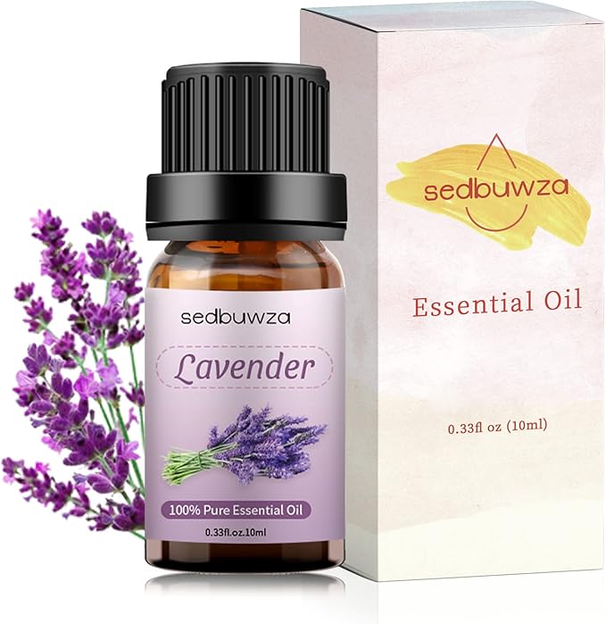 Sedbuwza Lavender Essential Oil, Pure Organic Lavender Fragrance Oil for Diffuser, Humidifier, Soap, Candle, Perfume Sedbuwza
