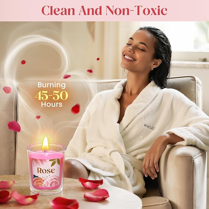 Christmas Gifts for Women - Stocking Stuffers for Women, Luxurious Self Care Relaxation, White Elephant, Birthday, Valentines Day Gift Ideas for Her, Wife, Mom, Unique Pink Beauty Gift Set - Bloomnest