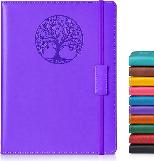 Lined Journal Notebook for Women Men,256 Pages B5 Large Hardcover Leather Journals for Writing,Travel,Business,Work & School,College Ruled Notebooks for Note Taking,Diary Notepad 7.8"×10.2" - Bloomnest