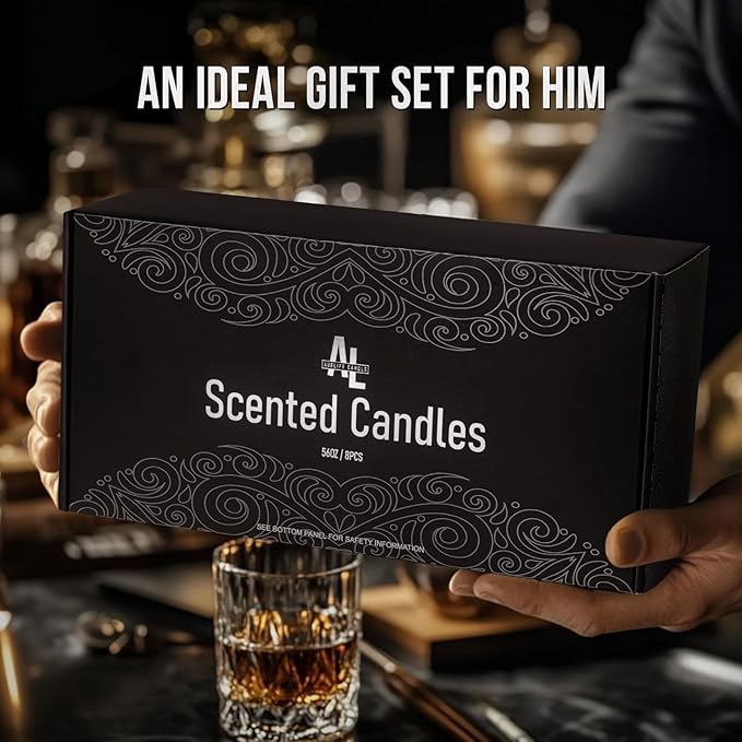 Scented Candles Set - 8 Pack Soy Jar Candle for Home Scented, Aromatherapy Candle Gifts for Men, Women and Birthday, Masculine Home Fragrance Candle - Bloomnest