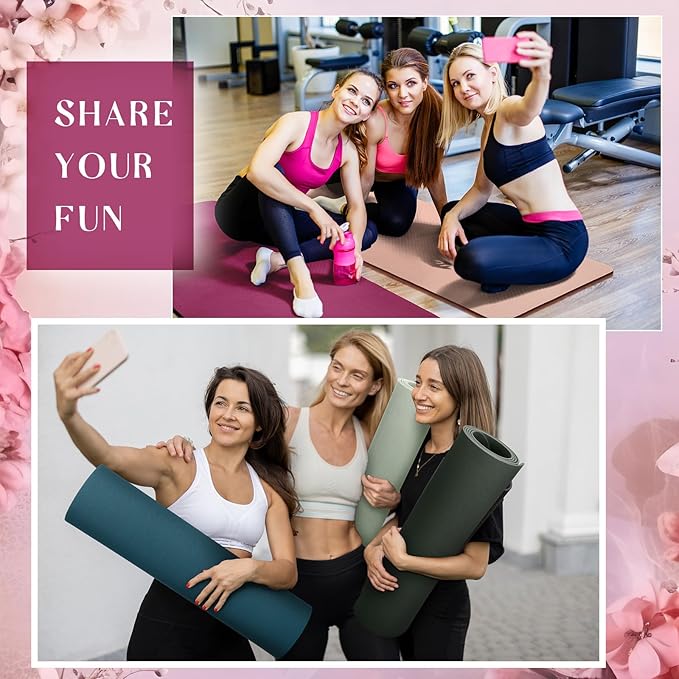 Timgle 6 Pack Yoga Mats Bulk Non Slip Exercise Yoga Mat Thick Anti Slip Tear Resistant Sports Gym for Fitness Stretching Home Workout and Studio - Bloomnest