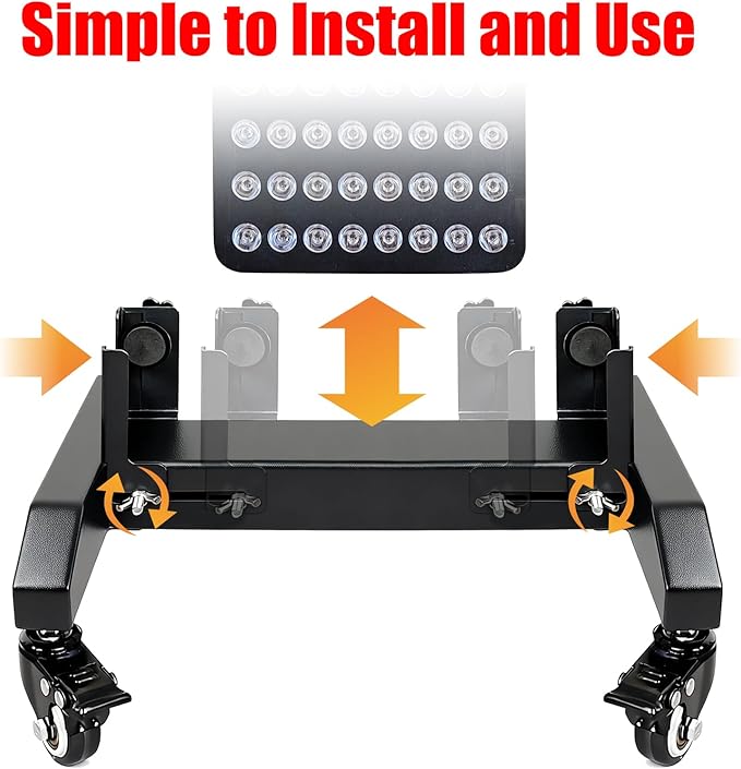 Red Light Therapy Stand, Mobile Stand for Red Near Infrared Light Therapy Board, Home & Commercial Use, Adjustable Length and Width, Easy to Install, Fits 99% of Panels (14.76 x 9.84 x 7.87 inches)