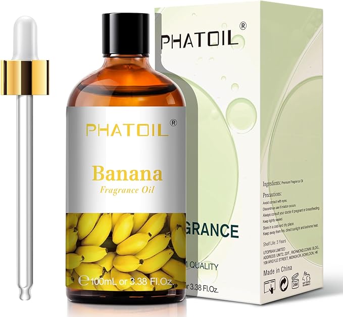 PHATOIL 3.38FL.OZ Banana Fragrance Oils for Aromatherapy, Essential Oils for Diffusers for Home, Perfect for Diffuser, Yoga, Skin Care, DIY Candle and Soap Making - 100ml - Bloomnest