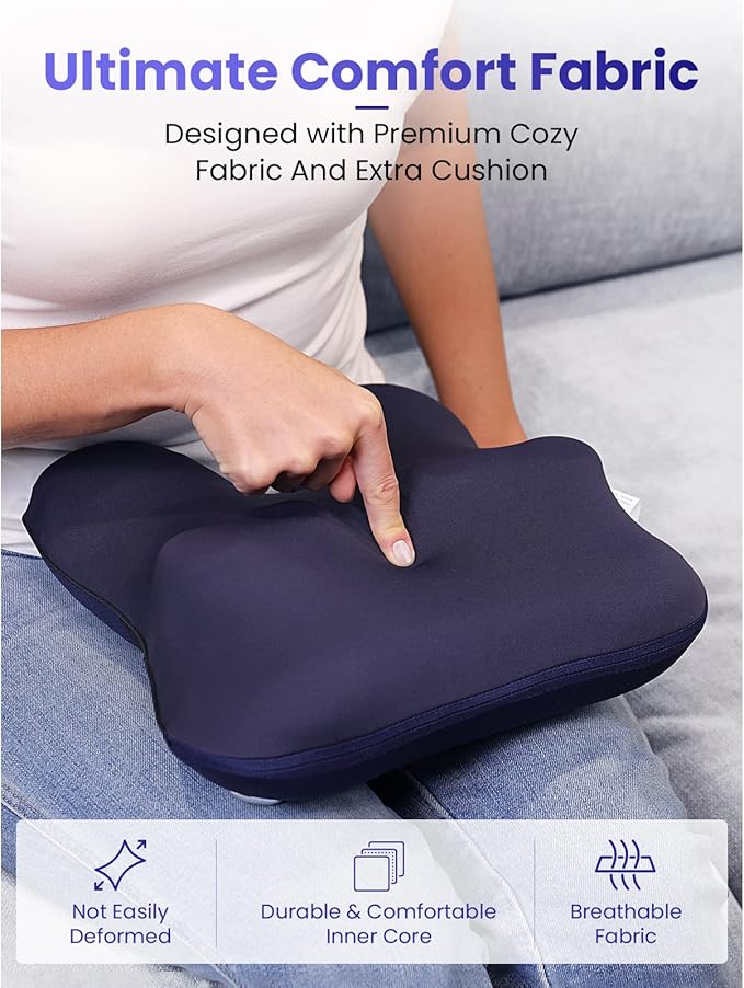 BOB AND BRAD Cordless Back Massager with Heat FSA Eligible HSA Eligible, Shiatsu Neck Massager for Pain Relief Deep Tissue, 3D Kneading Massage Pillow for Pain Relief, Birthday Gifts for Women Men - Bloomnest