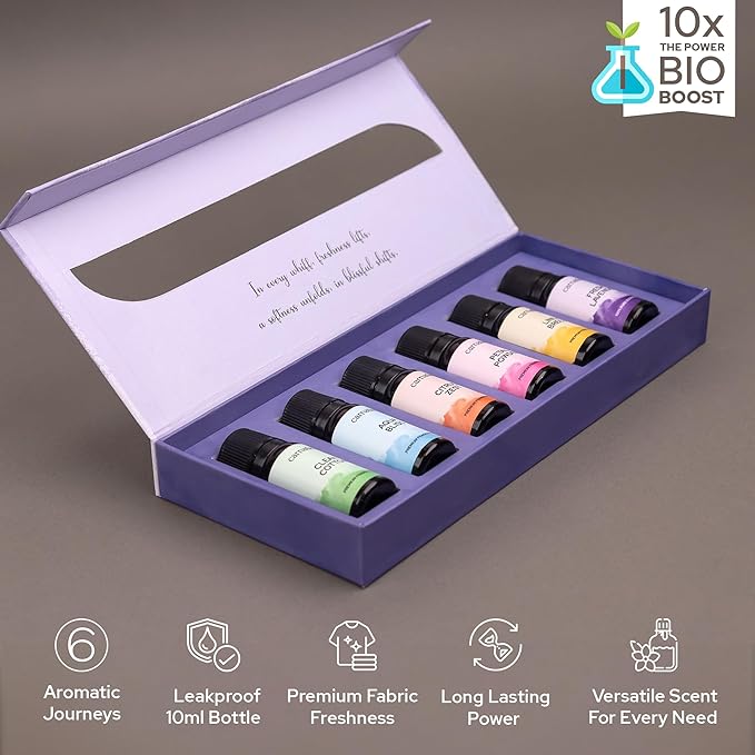 Carnatia Laundry Day Fragrance Oil Set – 6 Fresh & Clean Scents for Laundry, Linens & Home | Aromatherapy Oils for Dryer Balls, Diffusers & Room Freshening - Bloomnest