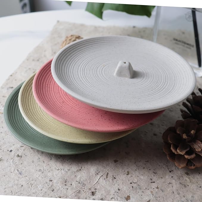 Incense Holder Ceramic Incense Burner Simple Style Incense Sticks Holder Insence Tray for Set for Office Yoga and Livingroom (White) - Bloomnest
