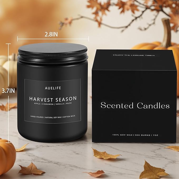 Fall Candle-Maple Syrup Latte Scented Candles for Home Decor, 7 oz Natural Soy Wax, Sweet & Cozy Autumn Candle, Aromatherapy Candles Gift for Coffee Lovers & Thanksgiving - Bloomnest