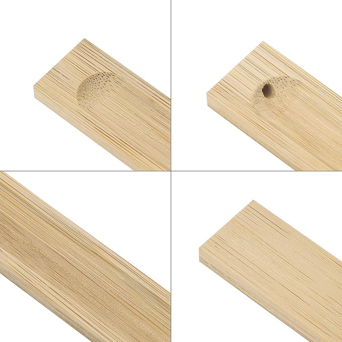 Bamboo Wood Incense Sticks Holder Incense Burner Ash Catcher (6 Pack) - Bloomnest