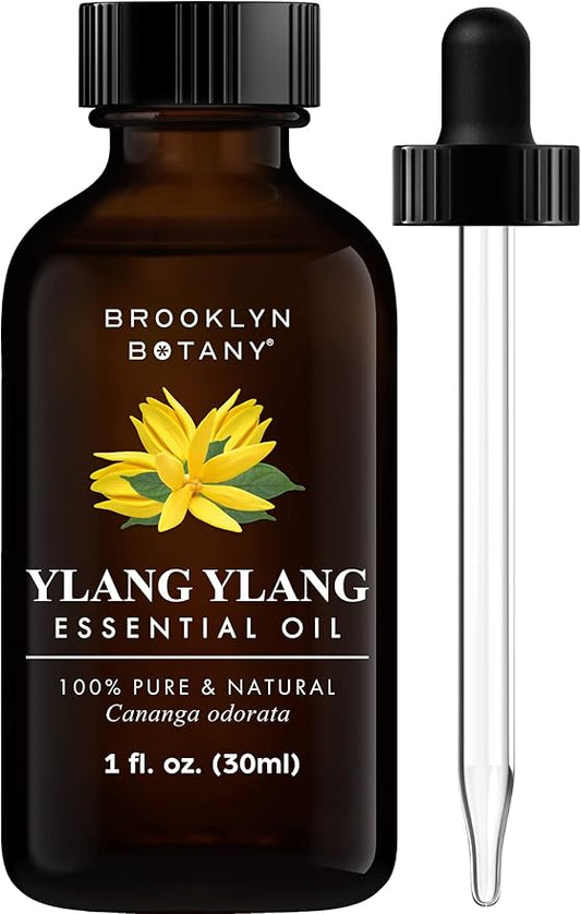 Brooklyn Botany Ylang Ylang Essential Oil - 100% Pure and Natural - Premium Grade Oil with Dropper - for Aromatherapy and Diffuser - 1 Fl Oz - Bloomnest