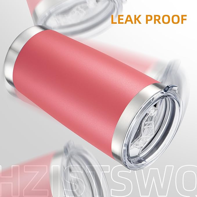 20 oz Tumbler Bulk with Lid Stainless Steel Insulated Tumblers Double Wall Vacuum Coffee Mug Powder Coated Tumbler Cups for Cold and Hot Drinks, Tropical Pink, 6 pack