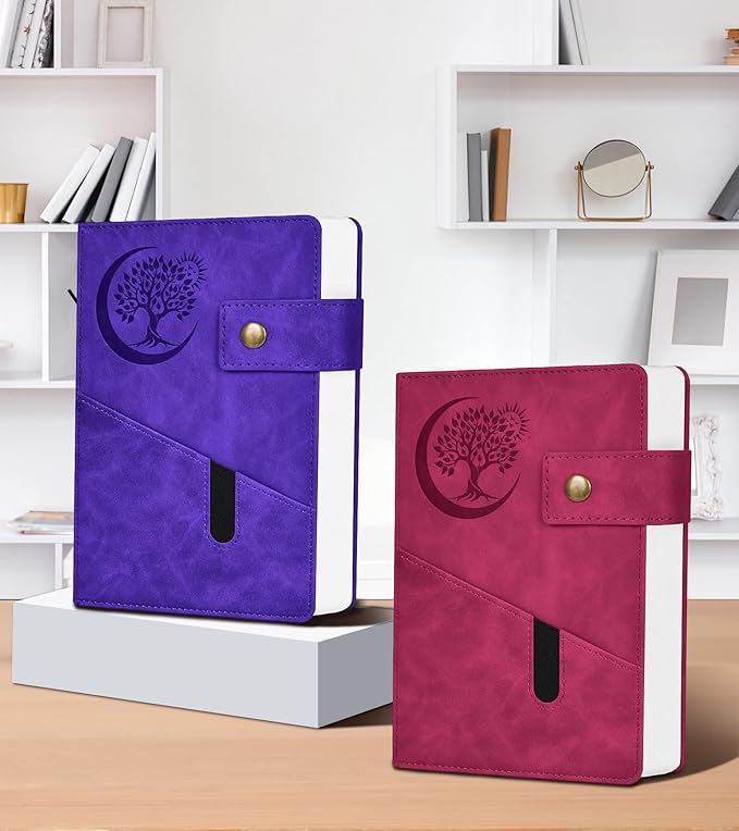 365 Page Thick Lined Journal Notebook for Men Women, B5 Large Leather Journals for Writing, Hardcover Notebooks for Work, School, Note Taking, Business, Travel Diary, College Ruled 7.6" x 10" - Bloomnest