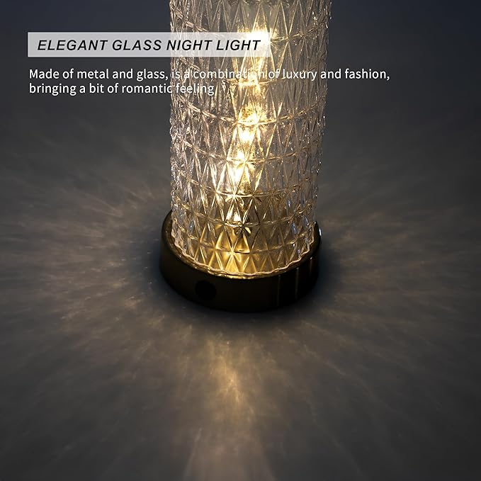 Oneach 27.75” Table Lamps Set of 2, Black Modern Bedside Lamp with LED Night Light, USB A+C, Glass Lamps for Living Room, Bedroom, Nightstand, Office, End Table (2 Bulbs Included) - Bloomnest