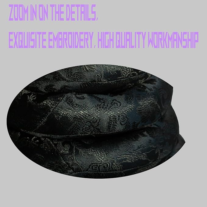 Singing Bowl Cushion Silk Brocade Ring Cushion Pillow 7 Set，Used for Crystal/Tibetan Singing Bowls ，Singing Bowls Cushion,O-Ring Set，Buddhist Sound Bowl Pad (Color : Black, Size : 6-12) - Bloomnest
