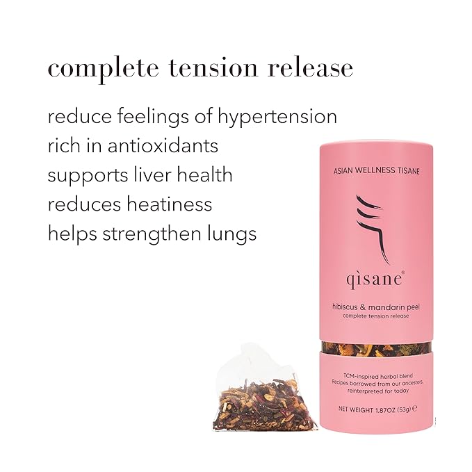 Asian Wellness Tisane Herbal Tea Variety Pack, 3 Blends: Hibiscus & Mandarin to Release Tension & Stress, Honeysuckle & Self-Heal to Support Immune System, Peppermint & Loquat to Soothe Throat | Whole holistic wellness ingredients like dried flowers, r... - Bloomnest
