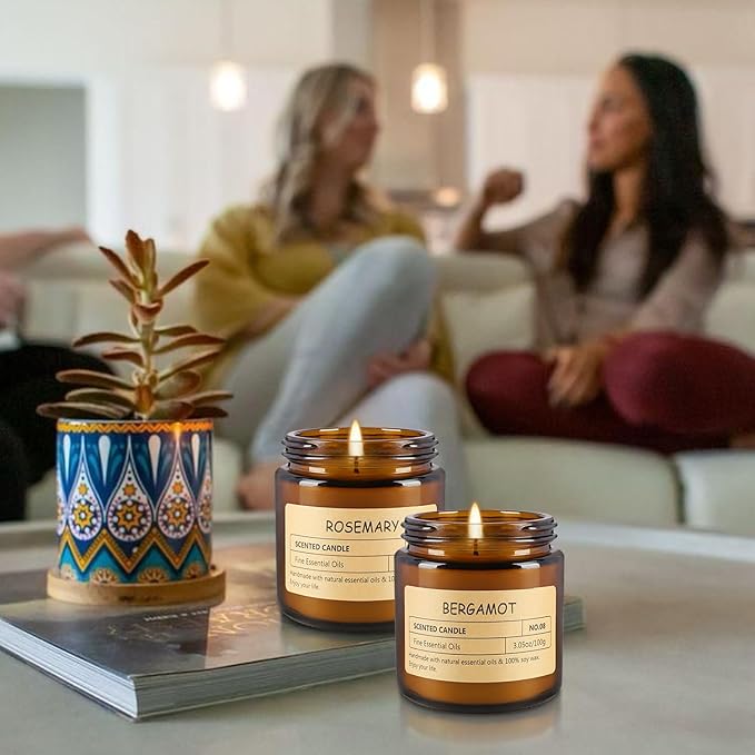 12 Pcs Scented Candles with Added Natural Essential Oils, 3.05oz, Suitable for Various Festivals, Parties, Yoga, and Home Scene. - Bloomnest