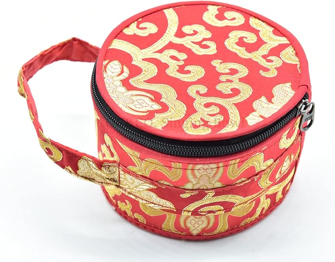 4 Inch Authentic Antique Old TibetanHand Hammered Himalayan Yoga Meditation Bowls-included Mallet, Cushions and Carry Box Handmade in Nepal - Bloomnest
