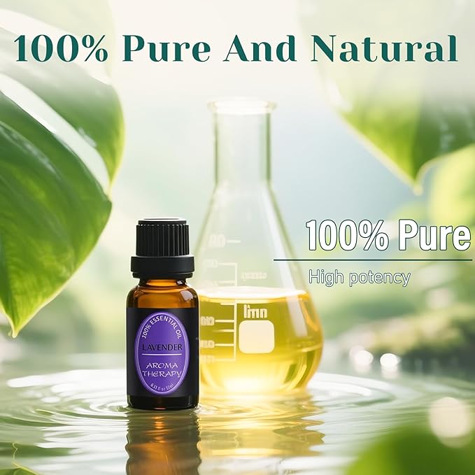 100% Natural Pure Essential Oils Set - Top 12 Organic Undiluted Oils for Aromatherapy Diffuser Plant Therapy,Candle Making,Laundry Fragrance,Humidifiers,Skin Care (0.33 Fl Oz 12 Pack) - Bloomnest