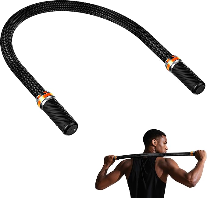 HYAKO S1 3D Flexible Pro Back Massage Rope - Handheld Vibration Therapy Massager & Hands-Free for Lower Back Pain Relief, 3000-7000 RPM Deep Tissue Muscle Massage Gun,Ideal for Athletes,Gym & Home Use - Bloomnest