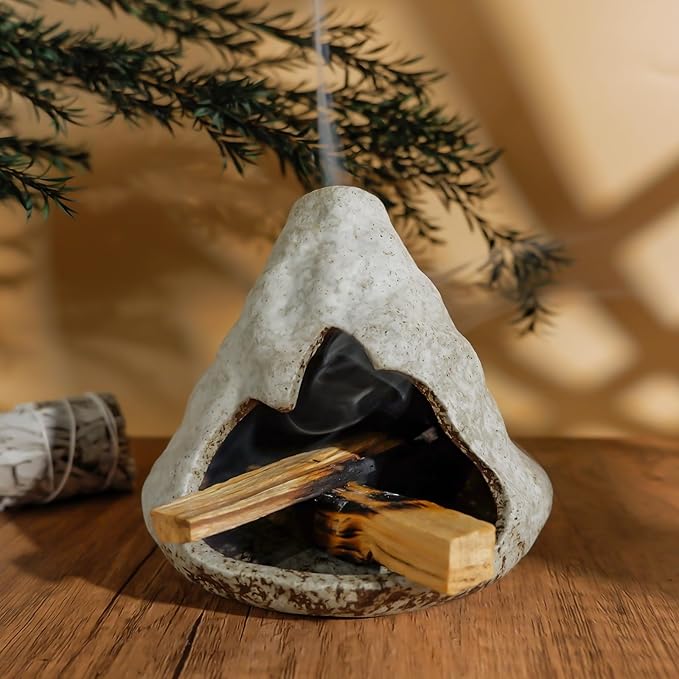 Pure White Zongzi Palo Santo Holder – Elegant Sage Cone Incense Dish for Zen Meditation & Energy Cleansing – Ideal for Aromatherapy, Stress Relief, and Mindfulness Decor Gifts. MOUGIGI