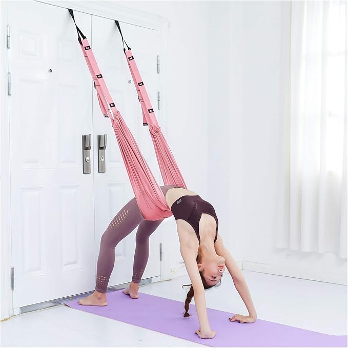 Leg Stretcher Strap, Stretching Equipment with Door Anchor Flexibility Trainer Backbend Assist for Dance Aerial Yoga Ballet Leg Stretching Exercise - Bloomnest
