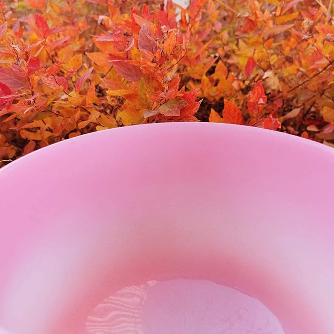 KVKA 10 Inch F Note Heart Chakra Rainbow Quartz Frosted Crystal Singing Bowl with Carrying Case for Sound Healing Yoga Bath - Bloomnest