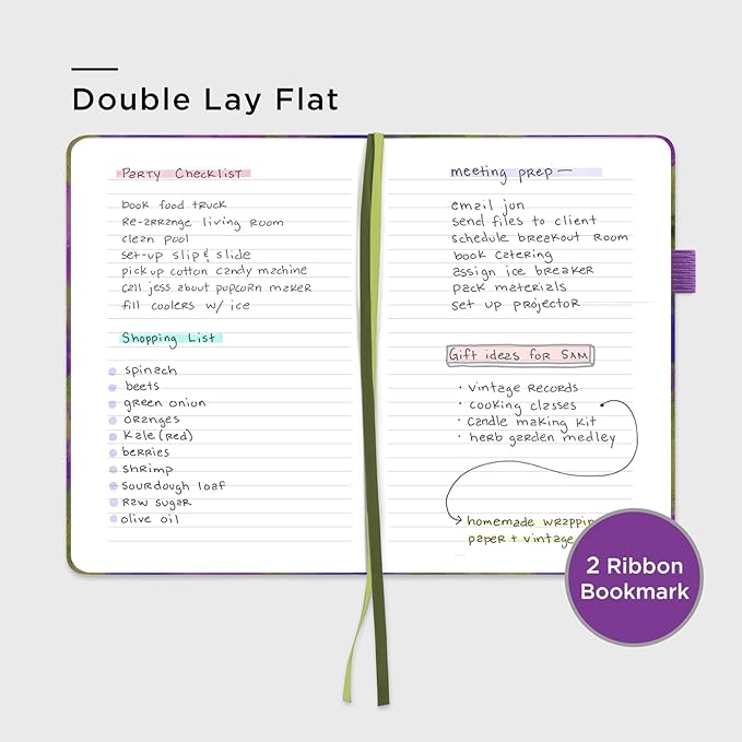 &And Per Se Lined Journal Notebook, 160 Pages, A5 5.7 x 8 inches College Ruled Thick Paper Notebook Journals for Writing, Hardcover Notebooks for Women Men Office School (Lavender Grove)