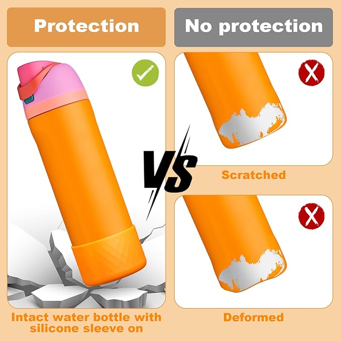 Silicone Boot for Owala Water Bottle 24 oz 32 oz 40 oz, Anti-Slip Protective Sleeve for FreeSip/Twist/Flip Stainless Steel Water Bottles Accessories BEONSKY