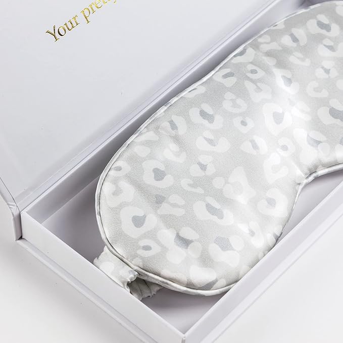 Silk Sleep Mask Light Blocking Luxury 100% Mulberry 22mm Silk Eye Mask Eye Cover Blindfold Ultra Soft Light & Comfy Anti Aging Skin Care with Travel Bag Gift Package - Bloomnest