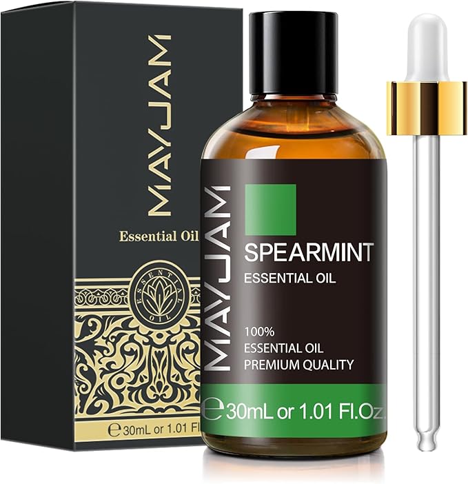 Spearmint Essential Oil 30ML/ 1.01FL.OZ, MAYJAM Pure Spearmint Oil for Massage, Diffuser, Soap Making, Long Lasting Scents - Bloomnest