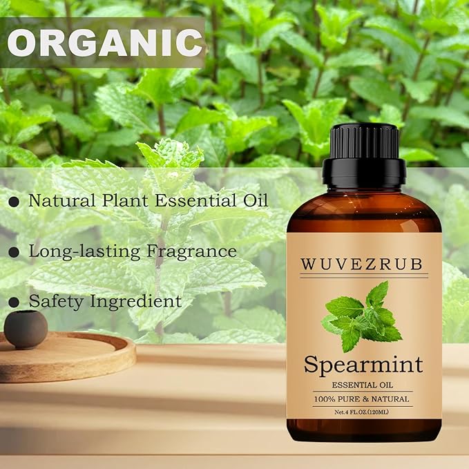 Spearmint Essential Oils, 120ML Pure and Natural Essential Oil for Aromatherapy Diffuser - Spearmint /4 Fl Oz - Bloomnest