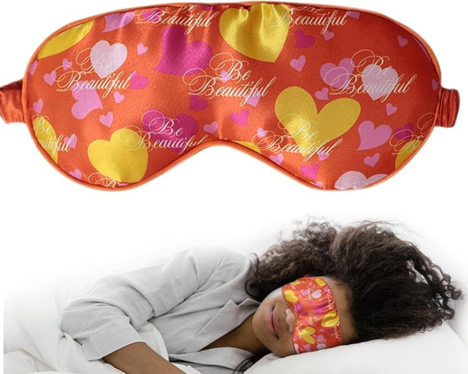 Luxury Sleep Mask – Soft, Adjustable Lightweight & Ultra Comfort-Perfect for Light Blocking Wake up Radiant-Orange - Bloomnest