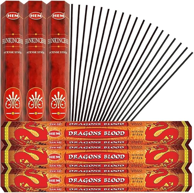Dragons Blood Incense Sticks & Holder Bundle Variety Pack from Hem Trumiri Insense Insence