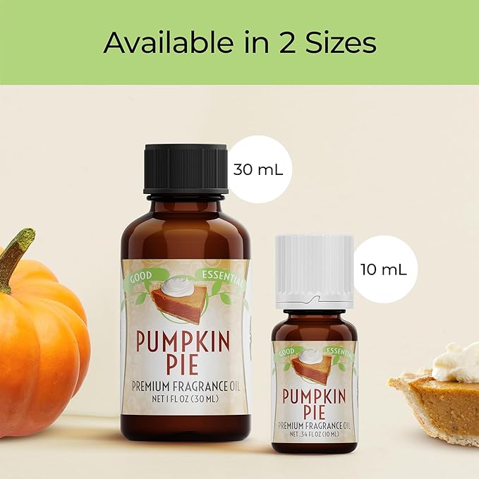 Good Essential Professional Pumpkin Pie Fragrance Oil (1 fl oz / 30ml) for Halloween Candles, Diffusers, Soaps, Lotions, Perfume, Home Scents GoodEssential